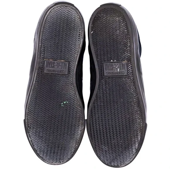 Converse El Distrito Mens 9 Womens 10.5 Triple Black Canvas Sneakers 159786C - Picture 8 of 8